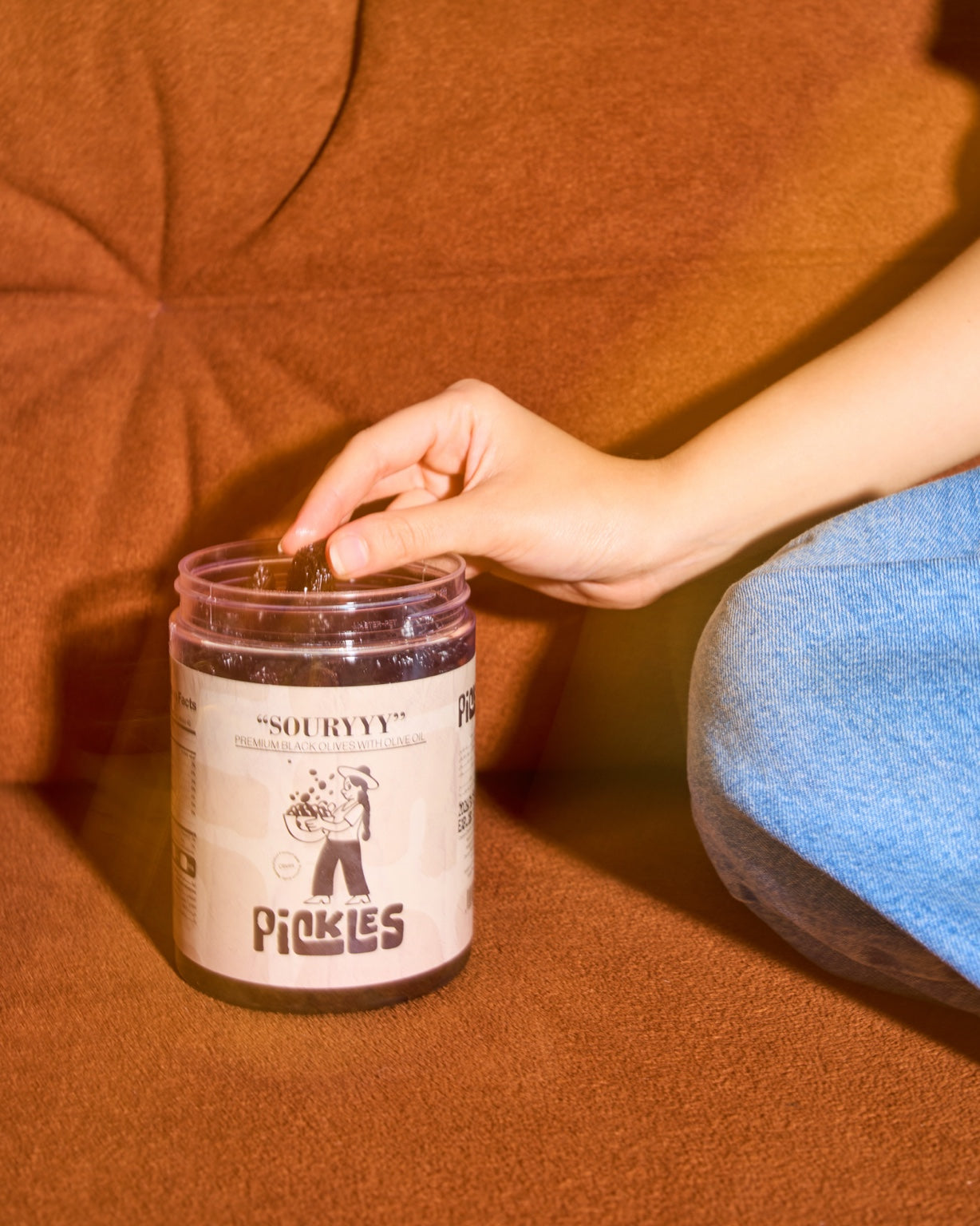 Pickles Souryyy premium black olives lifestyle image